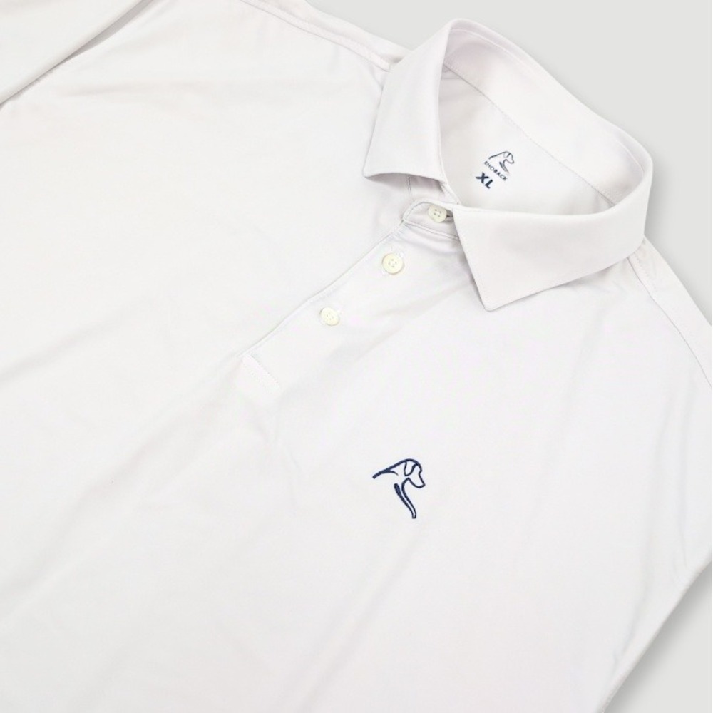 Rhoback Long Sleeve Performance Polo Shirt Mens XL White Golf Stretch Casual